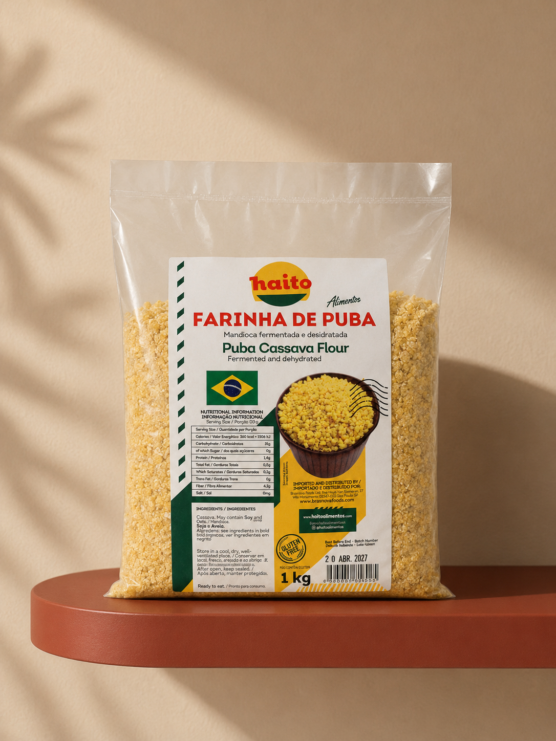 Farinha de Puba (D'agua) Dicel/Kaito 1 Kg